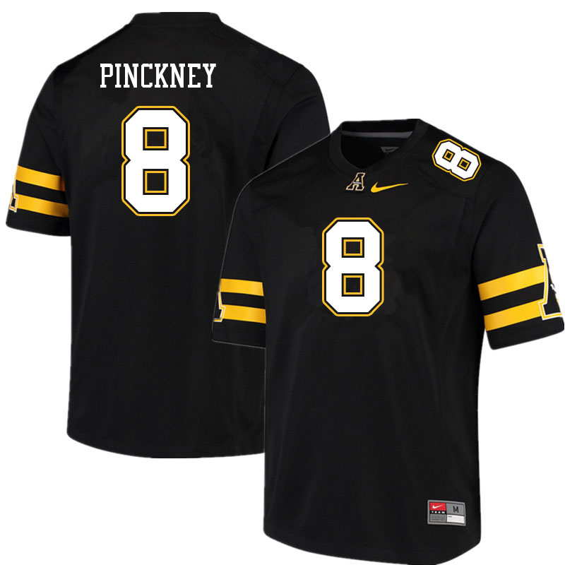 Men #8 Jacoby Pinckney Appalachian State Mountaineers College Football Jerseys Sale-Black - Click Image to Close